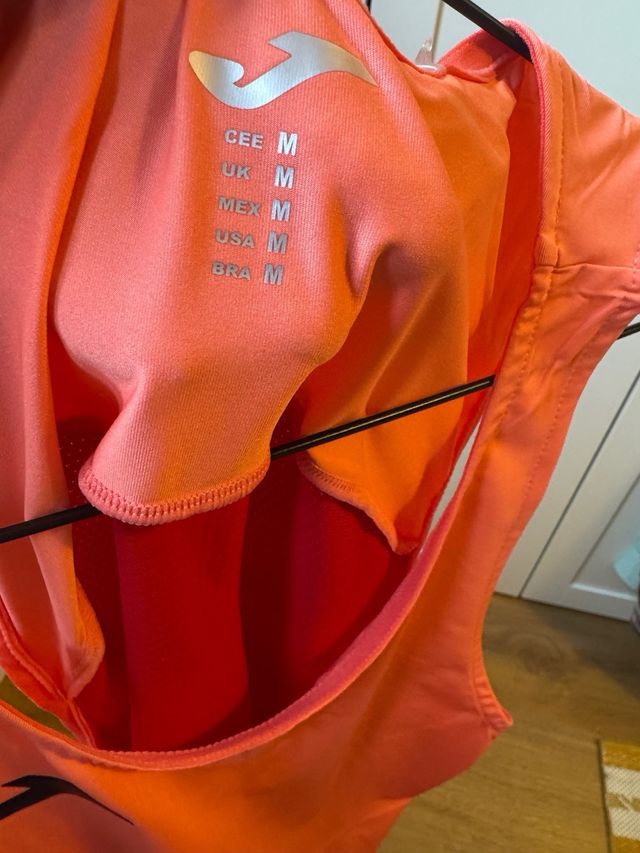 Camiseta tirantes running Joma naranja/rojo