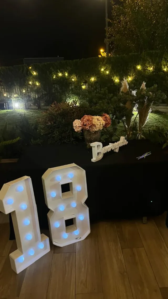 Número 18 Luminoso Blanco