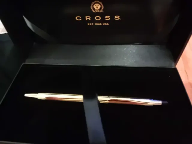 Penna Cross placcata in oro 23k