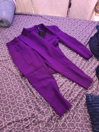 Conjunto Chaqueta y Pantalón Zara Rojo