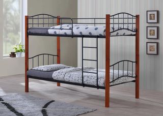 Litera Madera y Metal Negra