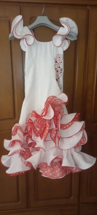 Vestido de Sevillana 105 cm para niñas de 7-8 años
