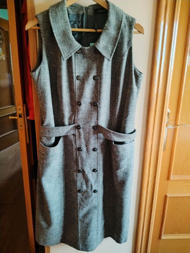 Vestido Lasserre gris sin mangas