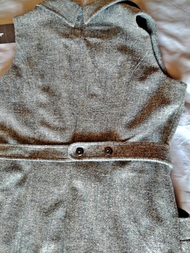Vestido Lasserre gris sin mangas