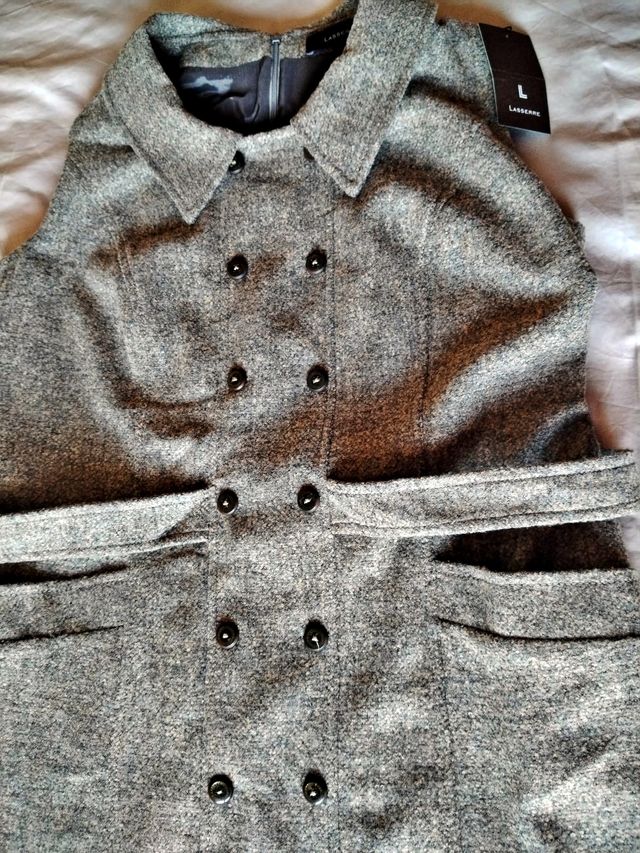Vestido Lasserre gris sin mangas