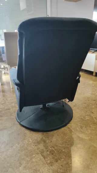 Poltrona reclinabile con massaggio in velluto nero