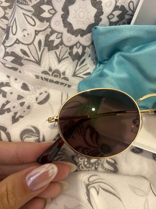 Gafas de sol redondas Firmoo doradas y marrones