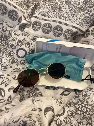 Gafas de sol redondas Firmoo doradas y marrones