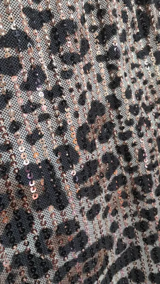 Falda lentejuelas elástica animal print