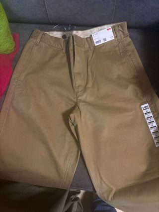 Pantalones Chinos Uniqlo Beige Talla M
