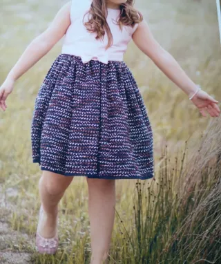Vestido fiesta niña rosa con diadema de flor 70€