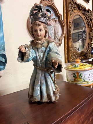 Niño Jesús articulado con corona