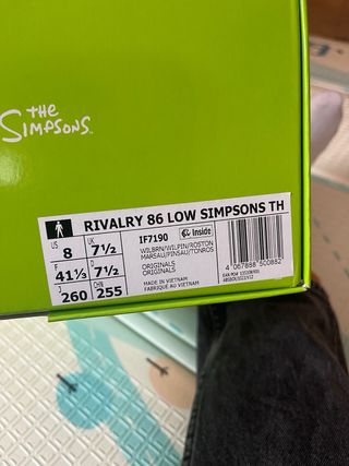 Adidas Rivalry 86 Low Simpsons