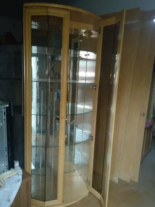 Vitrina Expositor Cristal y Madera