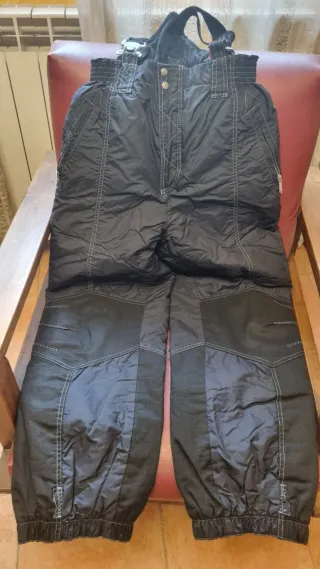 Pantalón de esquí negro con tirantes