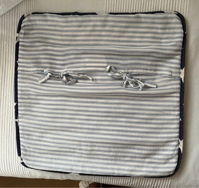 3 Capas Almofadas Estrelas Azul e Branco