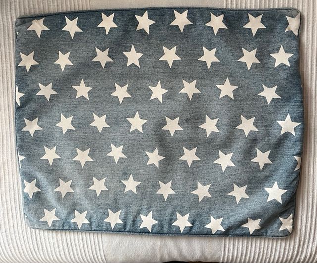 3 Capas Almofadas Estrelas Azul e Branco