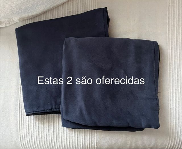 3 Capas Almofadas Estrelas Azul e Branco