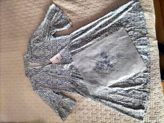 Minivestido Vintage Estampado Media Manga