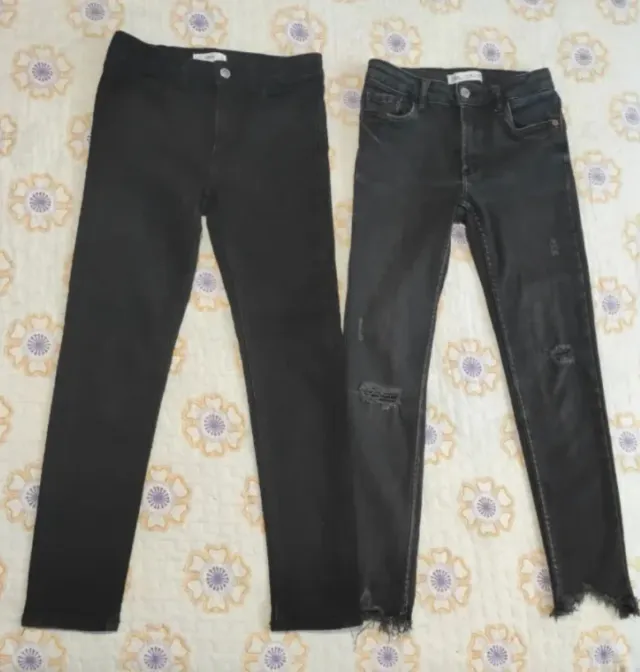 Pantalones vaqueros negros niña 9-10 años (140 cm)