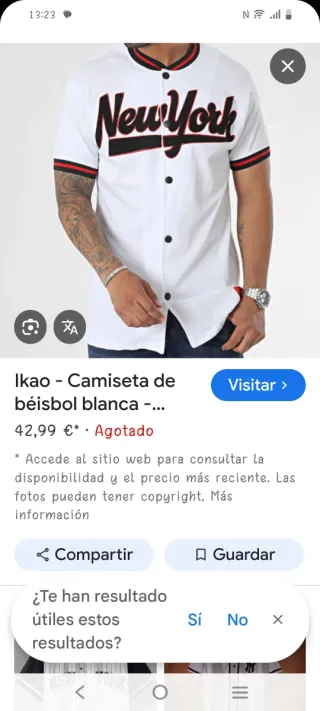 Camiseta Béisbol New York Blanca