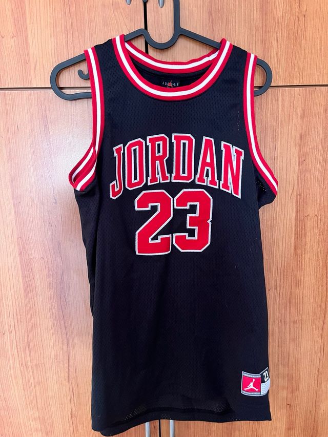 Camiseta Tirantes Jordan 23 Negra Roja Hombre