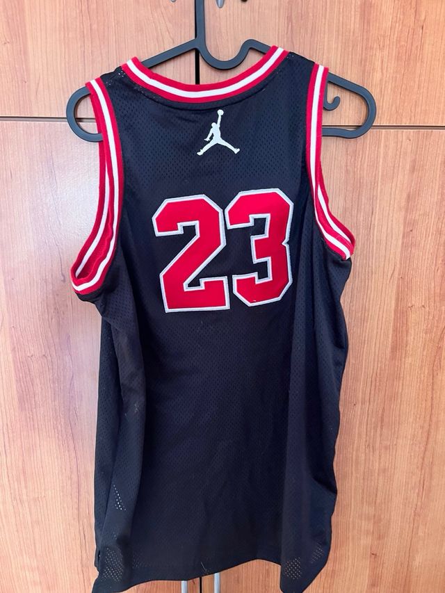 Camiseta Tirantes Jordan 23 Negra Roja Hombre