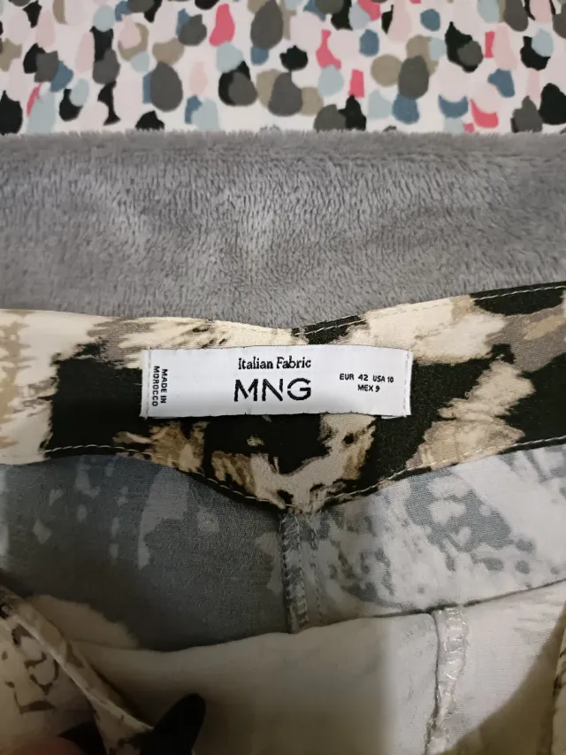 Pantalón Mango Talle Alto Estampado