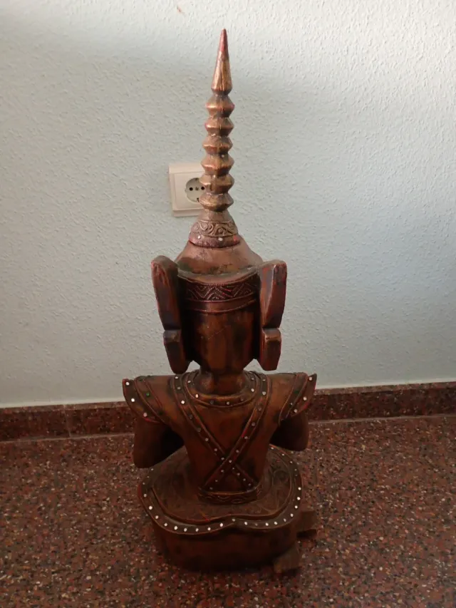 Figura Buda Tailandia Oración Madera