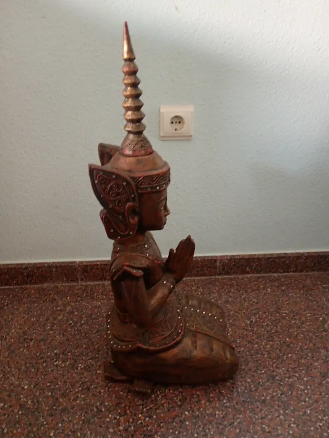 Figura Buda Tailandia Oración Madera