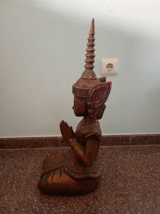 Figura Buda Tailandia Oración Madera