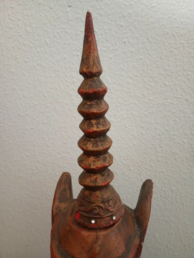 Figura Buda Tailandia Oración Madera