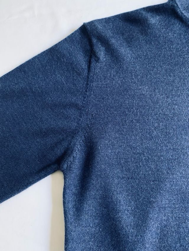 Jersey Lana Merino Azul Pavo