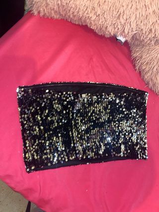 Top de banda lentejuelas para fiestas
