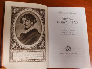 G. A. Bécquer Obras Completas. Aguilar Joya, 1954.