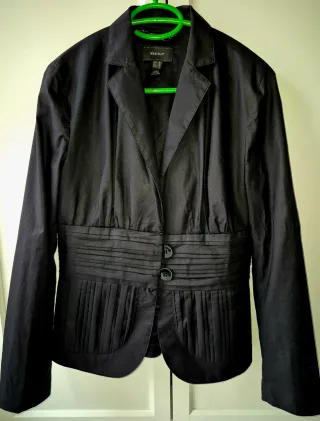 Chaqueta Mango Algodón Negra