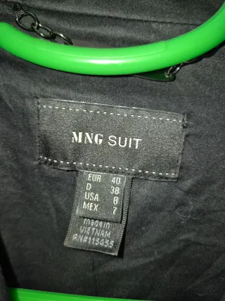 Chaqueta Mango Algodón Negra