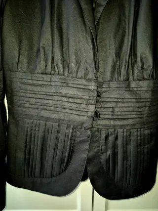 Chaqueta Mango Algodón Negra