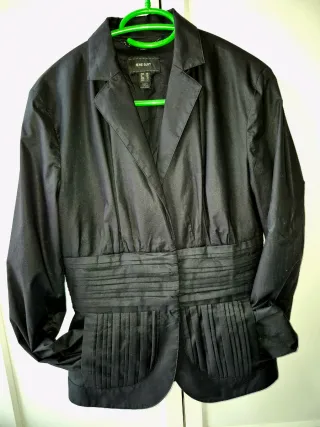Chaqueta Mango Algodón Negra