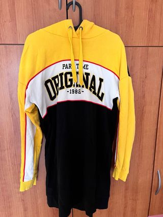 Vestido Sudadera H&M Negro y Amarillo