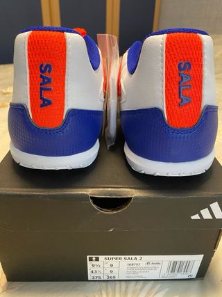 Zapatillas Adidas Fútbol Sala Blancas Naranja 43