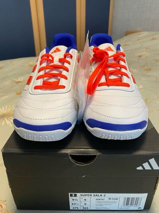 Zapatillas Adidas Fútbol Sala Blancas Naranja 43