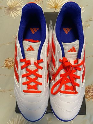 Zapatillas Adidas Fútbol Sala Blancas Naranja 43