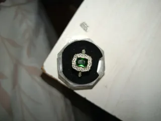 Anillo Plata con Piedra Verde