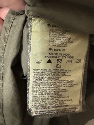 Camisa kaki manga corta Diesel