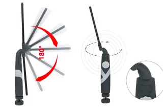 Lampada torcia led cob magnetica lavoro portatile