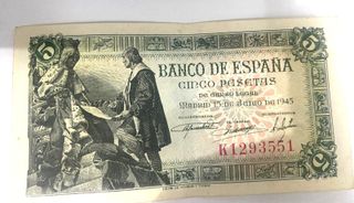 Lote Billetes Pesetas España (1938-1954)