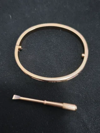 Pulsera oro rosa titanio