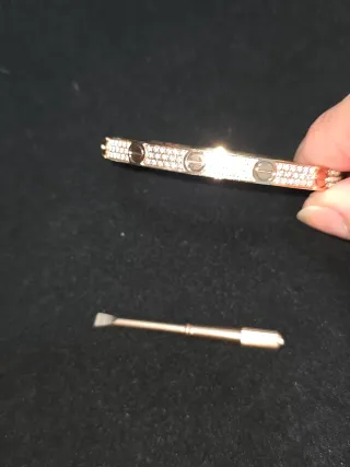 Pulsera oro rosa titanio