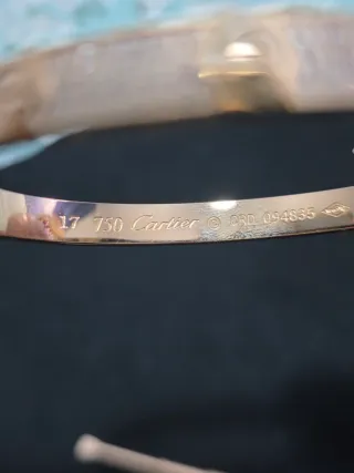 Pulsera oro rosa titanio